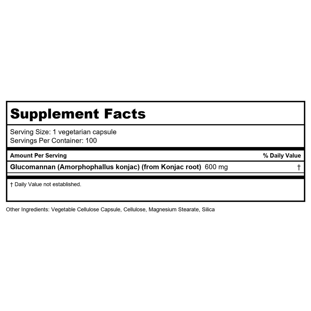 Solaray Glucomannan 600 mg 100 Vcaps -