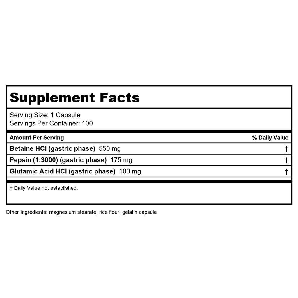 Karuna HCL-Pepsin 100 Capsules
