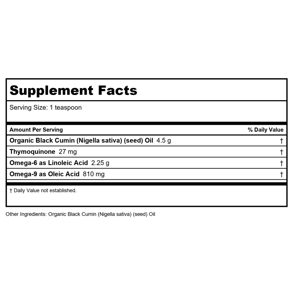 Nature's Life Black Seed Oil Natural 8oz