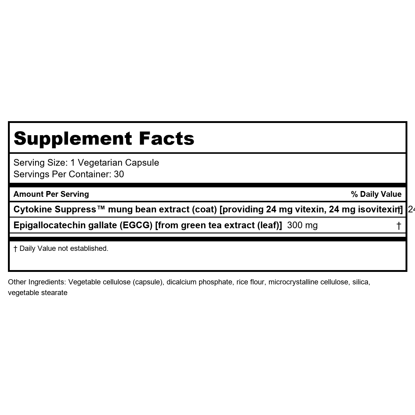 Life Extension Cytokine Suppress with EGCG 30 Vcaps