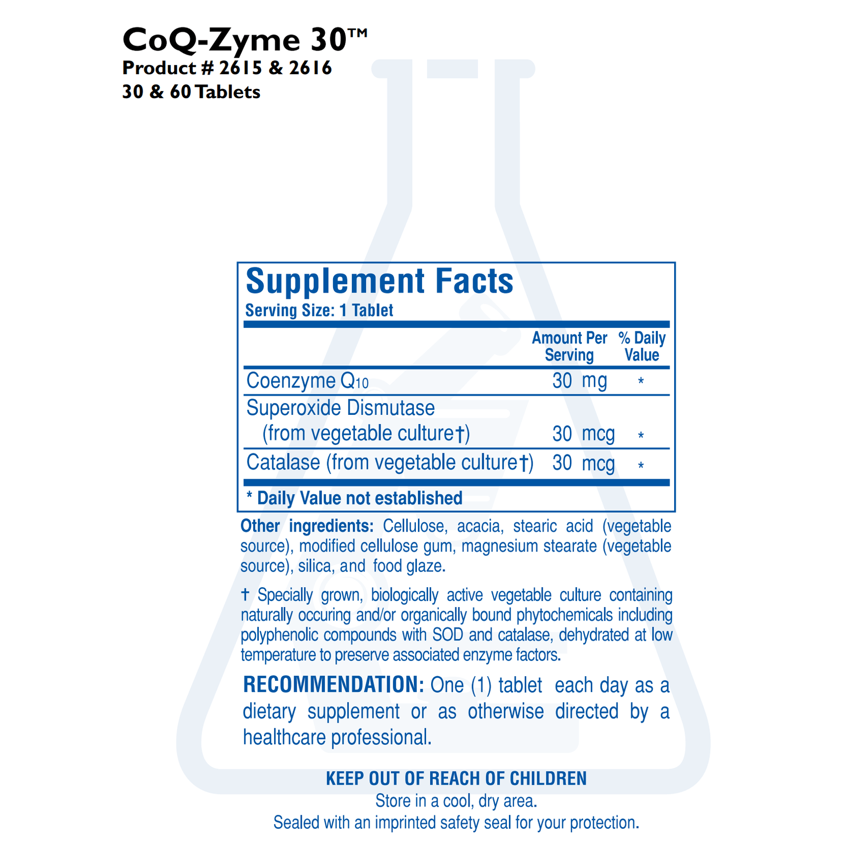 Biotics Research CoQ-Zyme 30 60 Tablets
