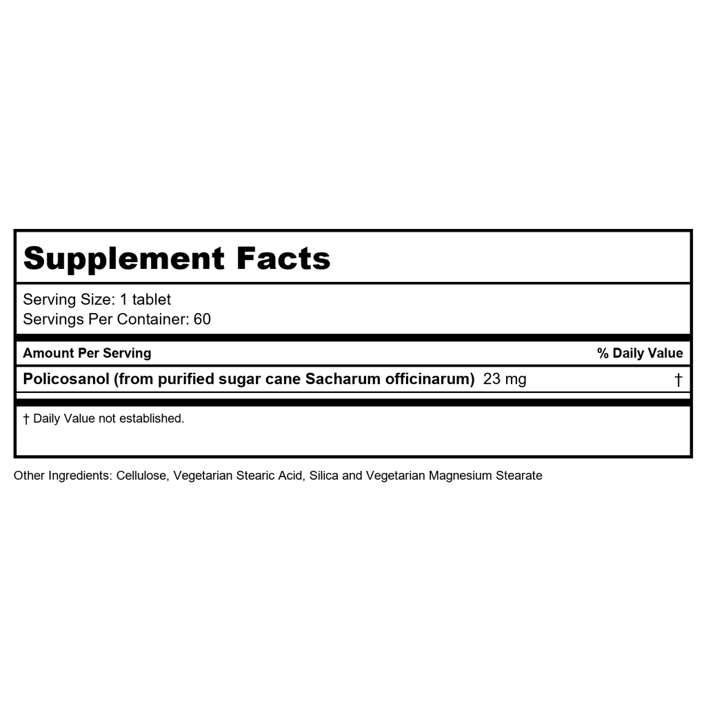 Nature's Life Policosanol 23mg 60 Tablets