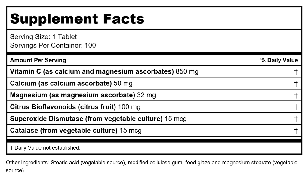 Biotics Research Bio-C Plus 1000 100 Tablets