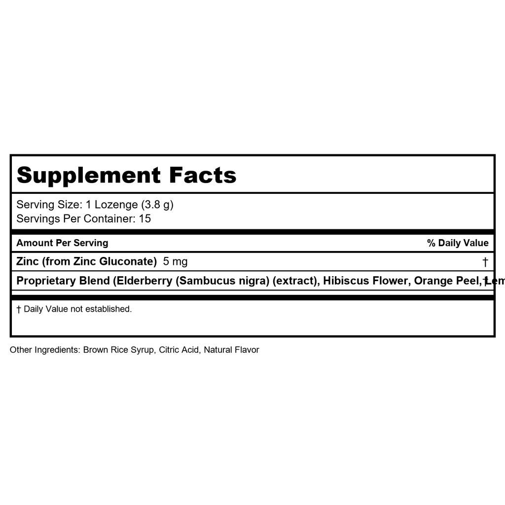 Zand HerbalLozenge Elderberry Zinc 5mg 15 Lozenges        9