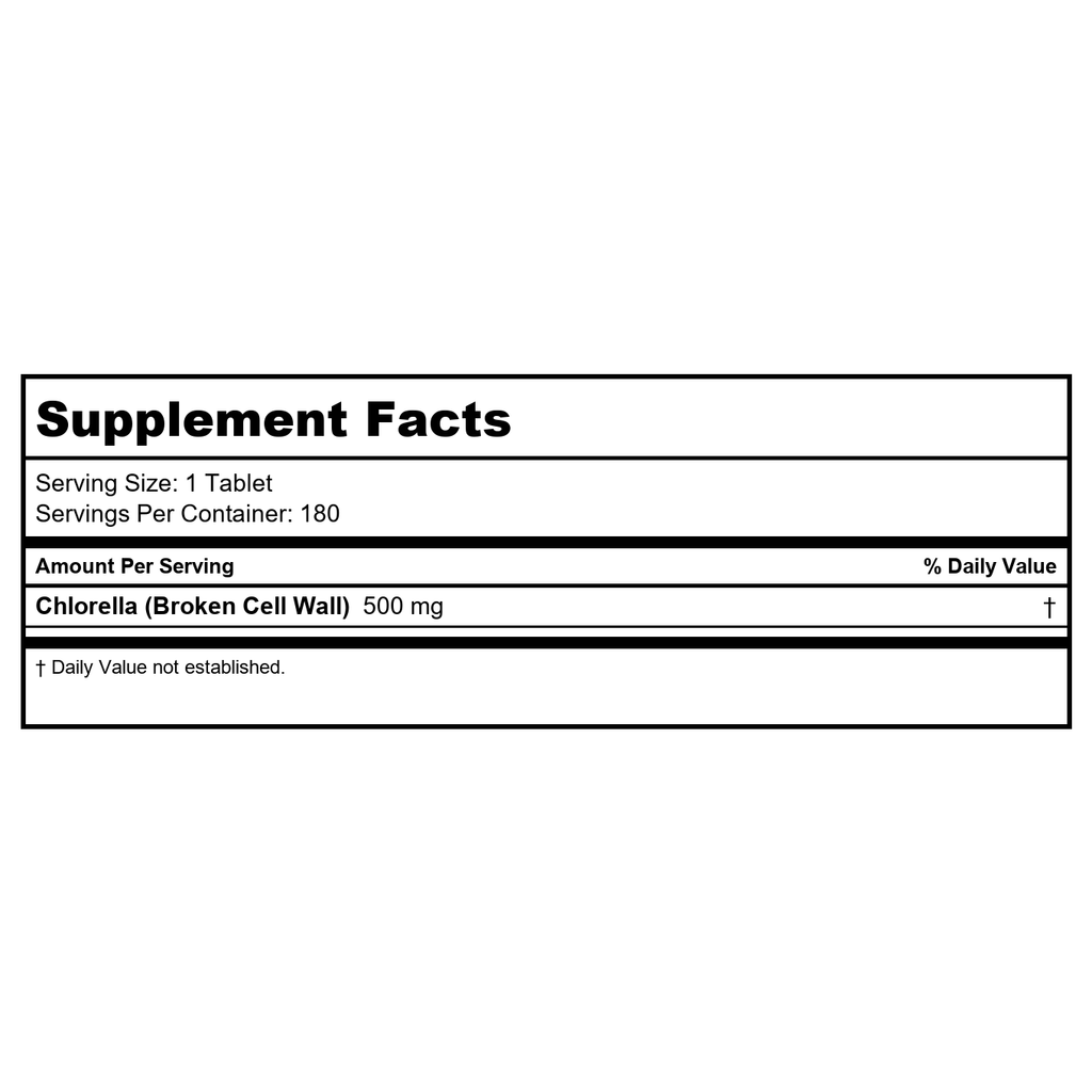 Healthy Origins Organic & Kosher Chlorella 500mg 180 Tablets
