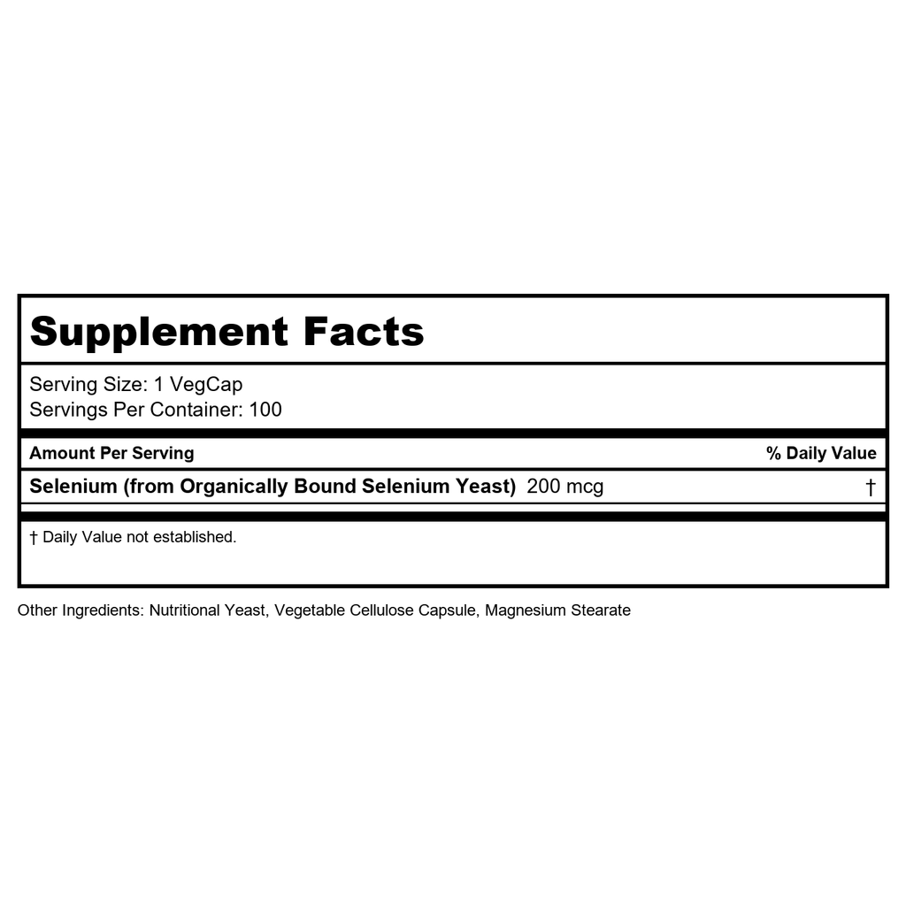 Solaray Selenium Yeast-Free 100mcg 90 Vcaps - 3 Pack