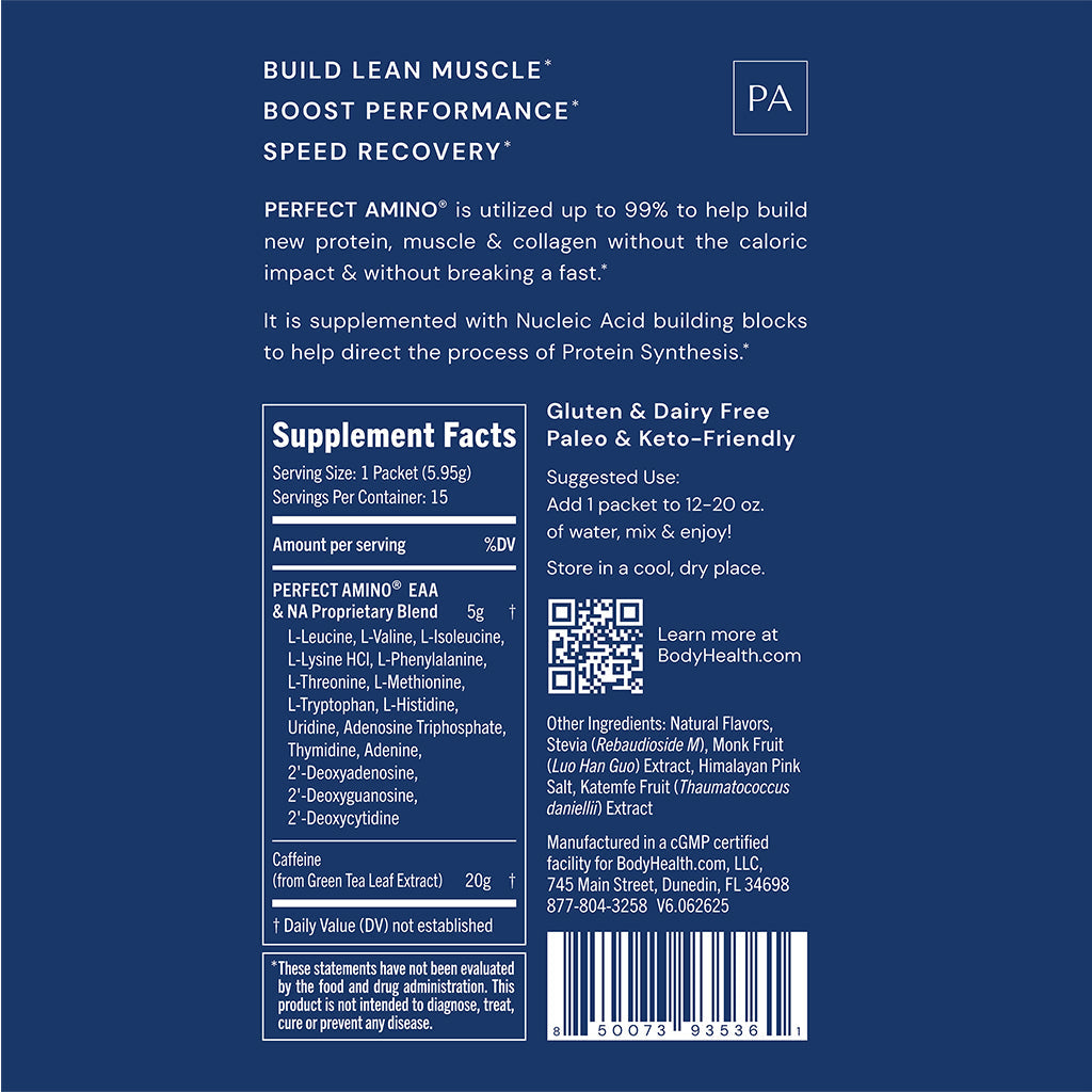 BodyHealth PerfectAminoXP Mocha Boost 186 Grams 30 Servings -