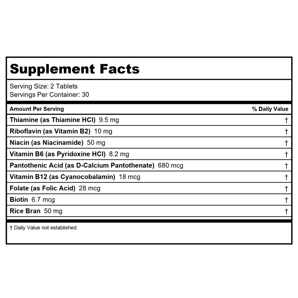 Thompson B Complex Plus Rice Bran 60 Tablets