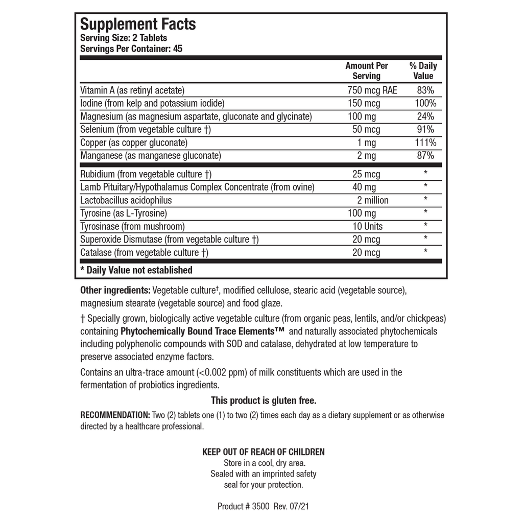Biotics Research Thyrostim 90 Tablets