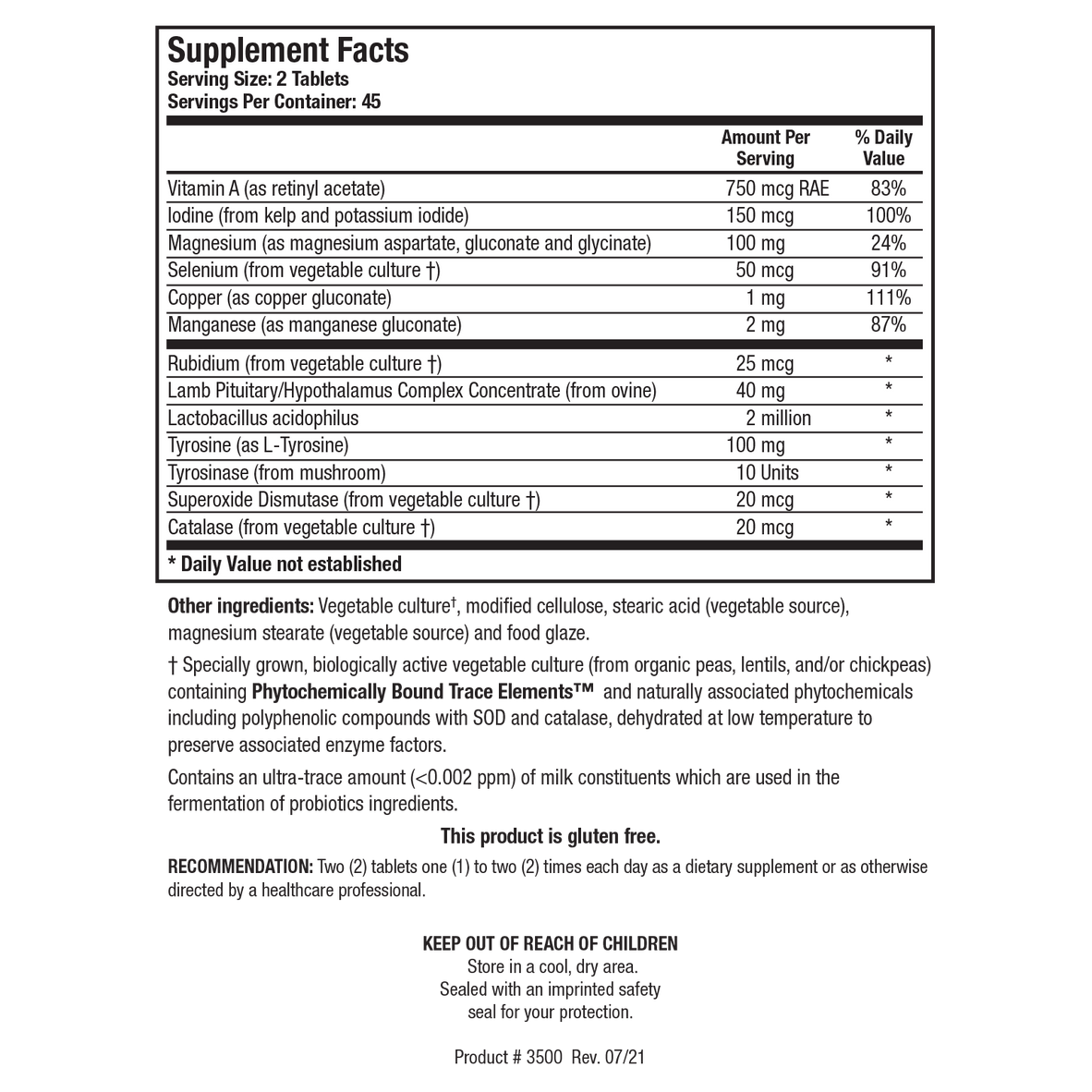 Biotics Research Thyrostim 90 Tablets