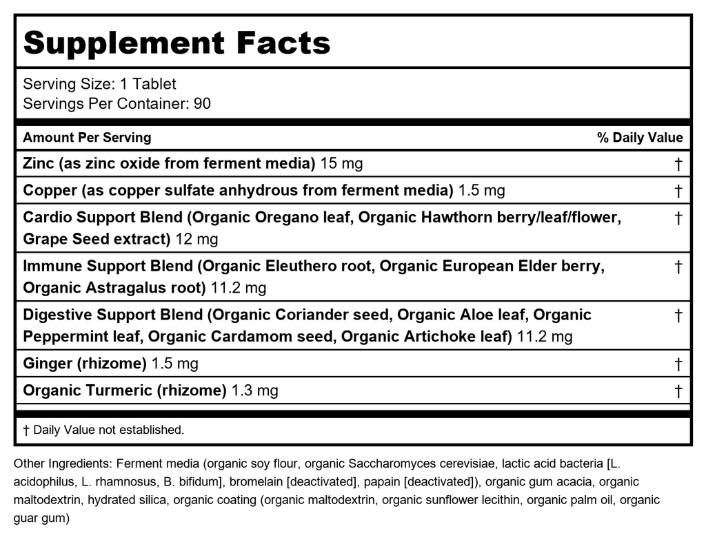 New Chapter Zinc Complex 90 Tablets
