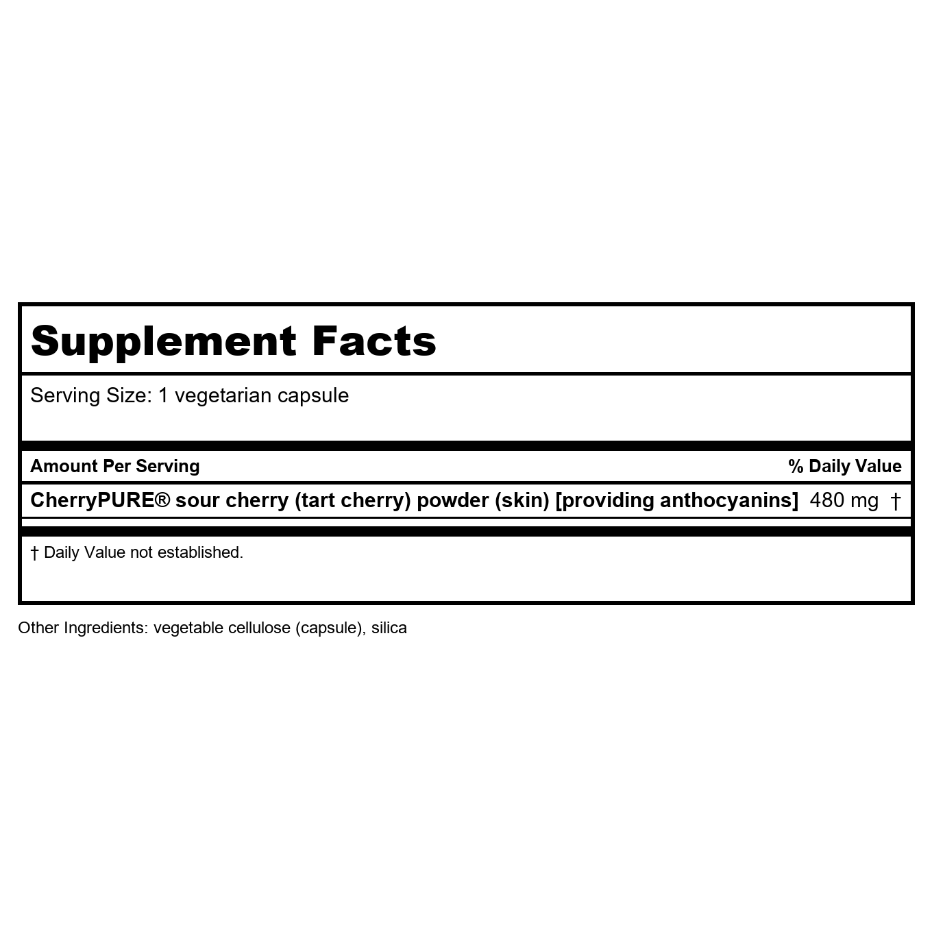 Life Extension Tart Cherry with Cherry Pure 60 Vcaps