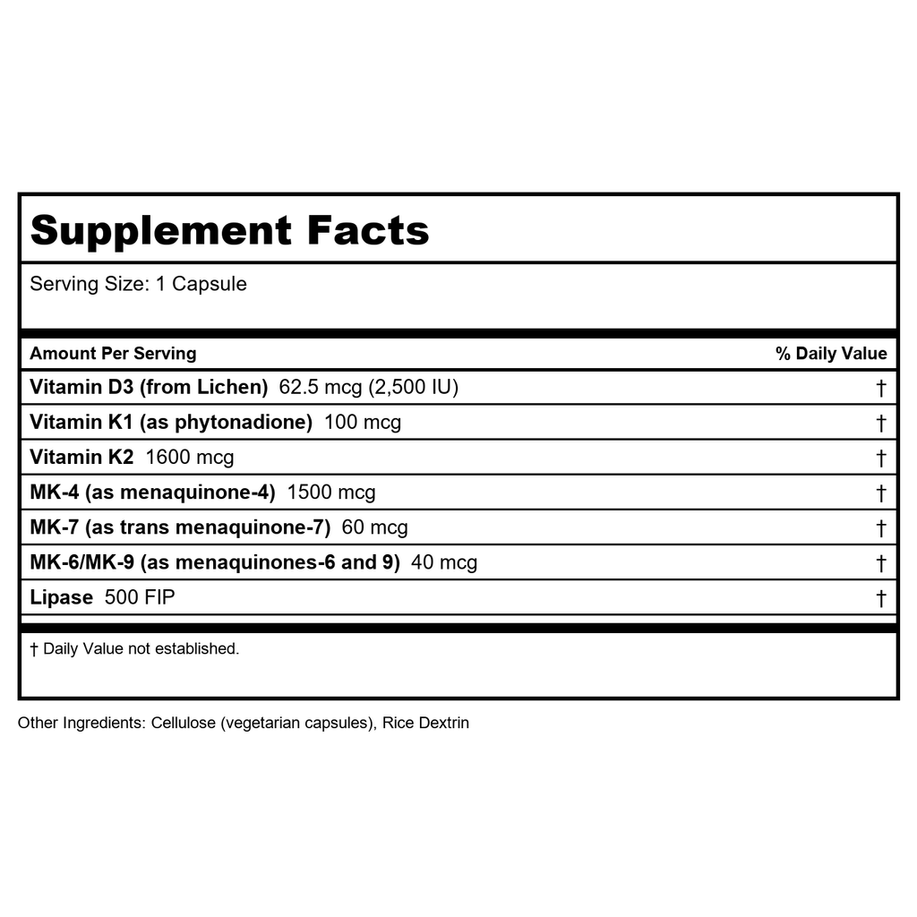 Arthur Andrew KD Ultra Full Specturm K2 & Vegan D3 90 Capsules