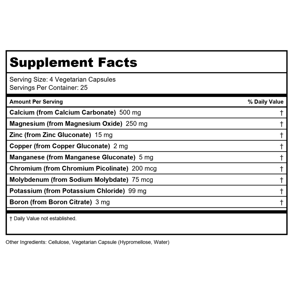 Nature's Life Mega Minerals Iron-Free 100 Vcaps   488