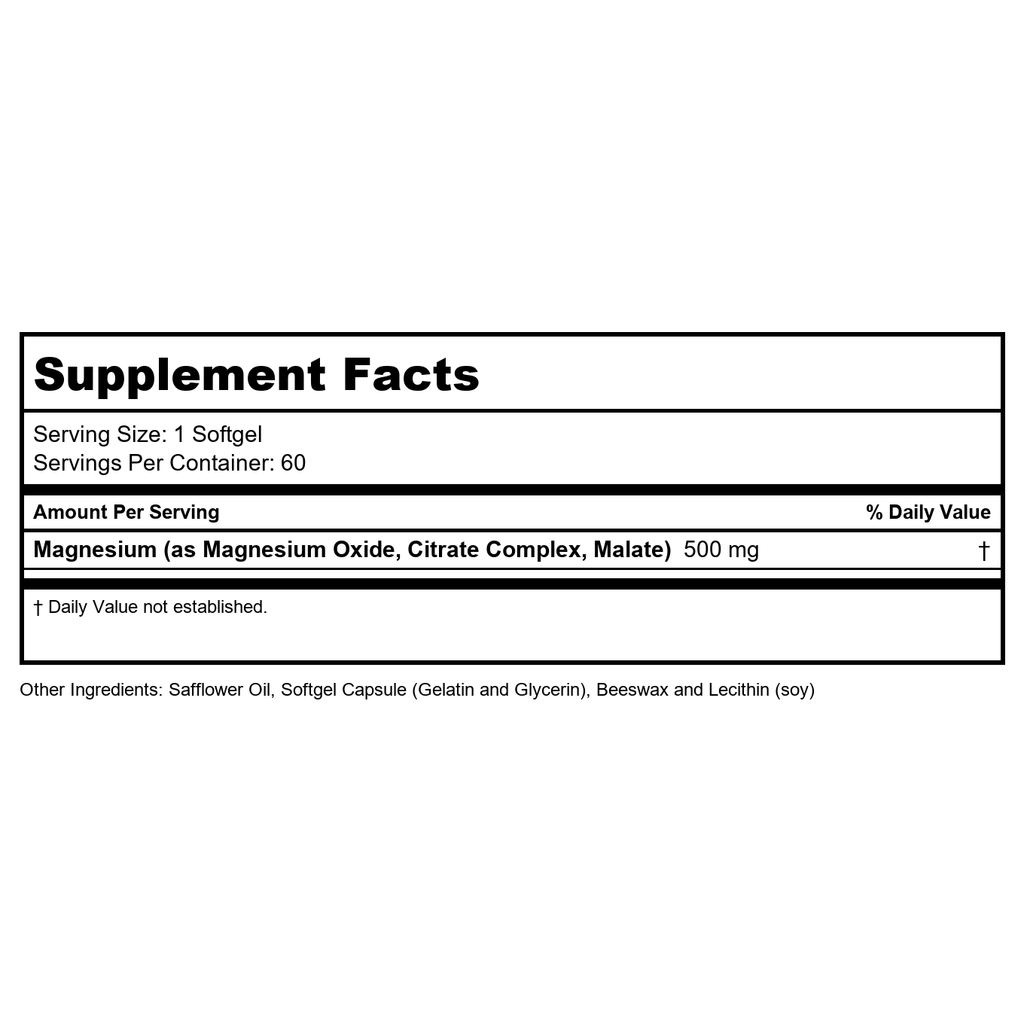 Nature's Life SoftMag 500 mg 60 Softgels   12187