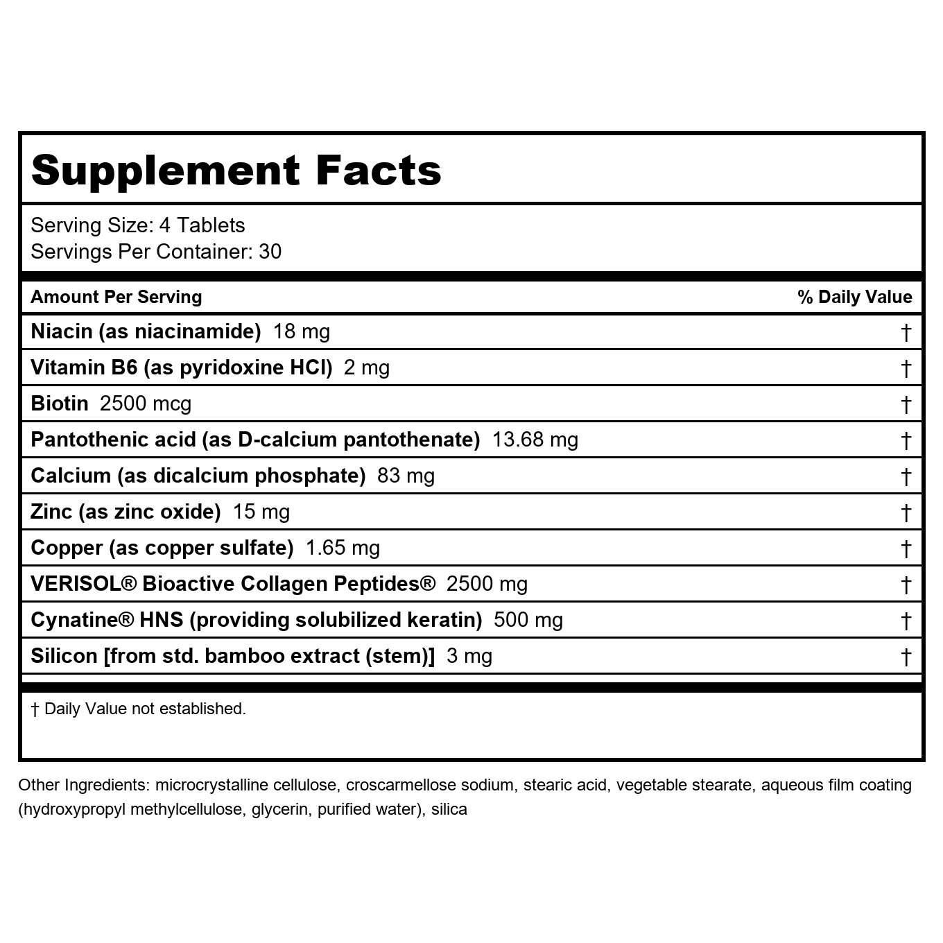 Life Extension Hair, Skin & Nails Collagen Plus Formula 120 Tablets