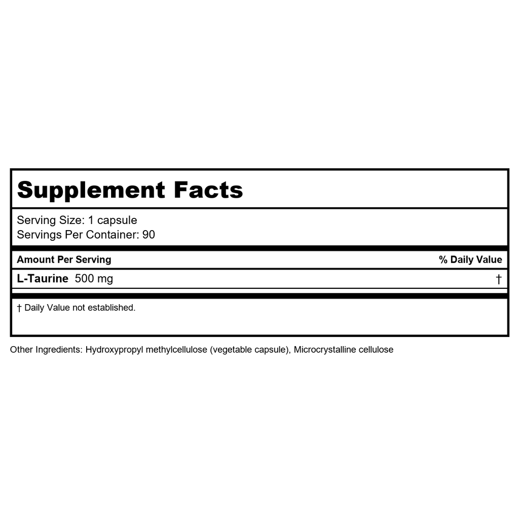 NuMedica Taurine 90 Capsules