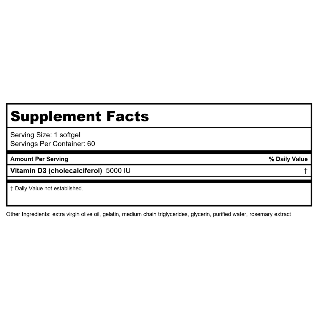 Life Extension Vitamin D3 5000 IU 60 Softgels