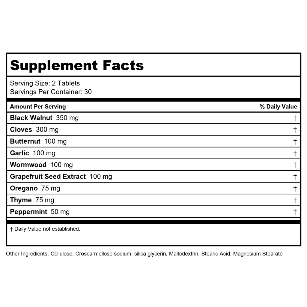 Natural Balance Parazide Clenz 60 Tablets