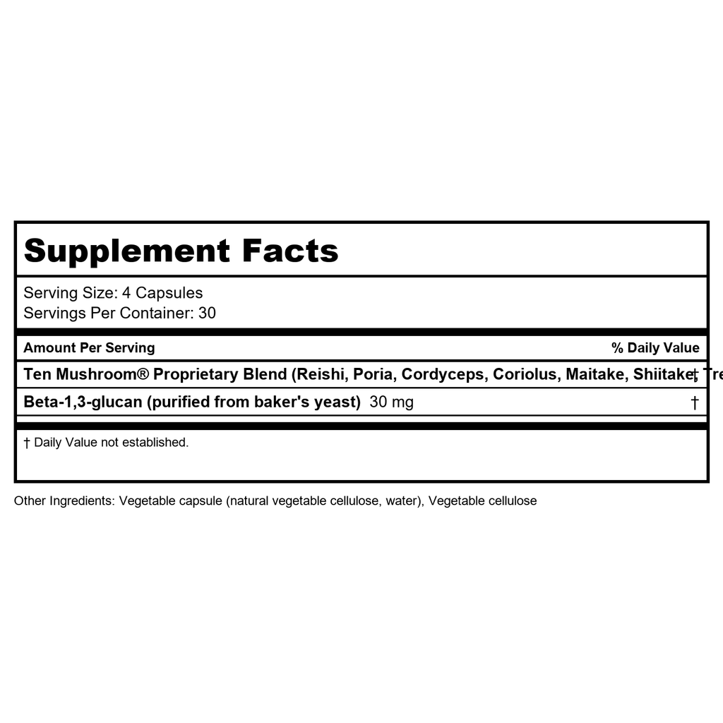 EcoNugenics Ten Mushroom Formula 120 Vcaps - EQ0022 -