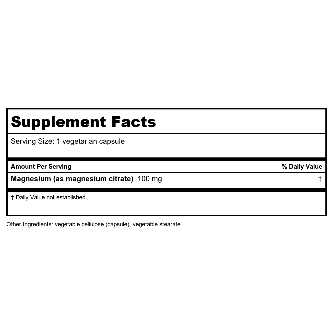 Life Extension Magnesium Citrate 100 Vcaps