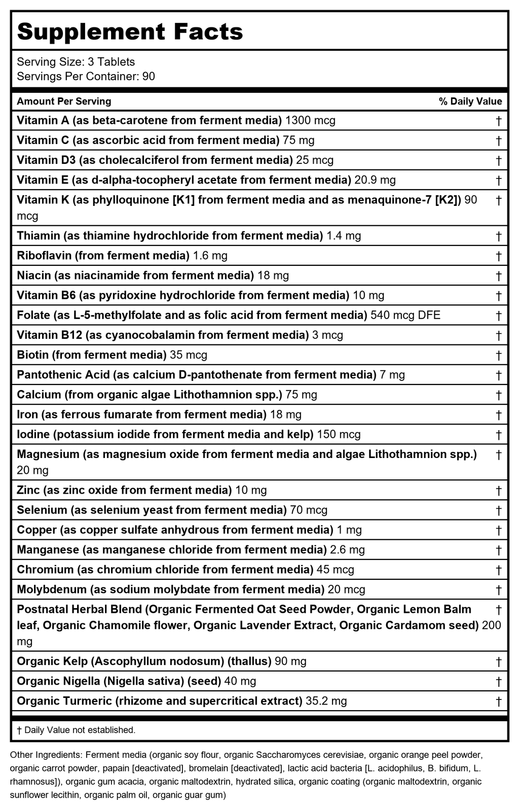 New Chapter Perfect Postnatal Multivitamin 270 Tablets