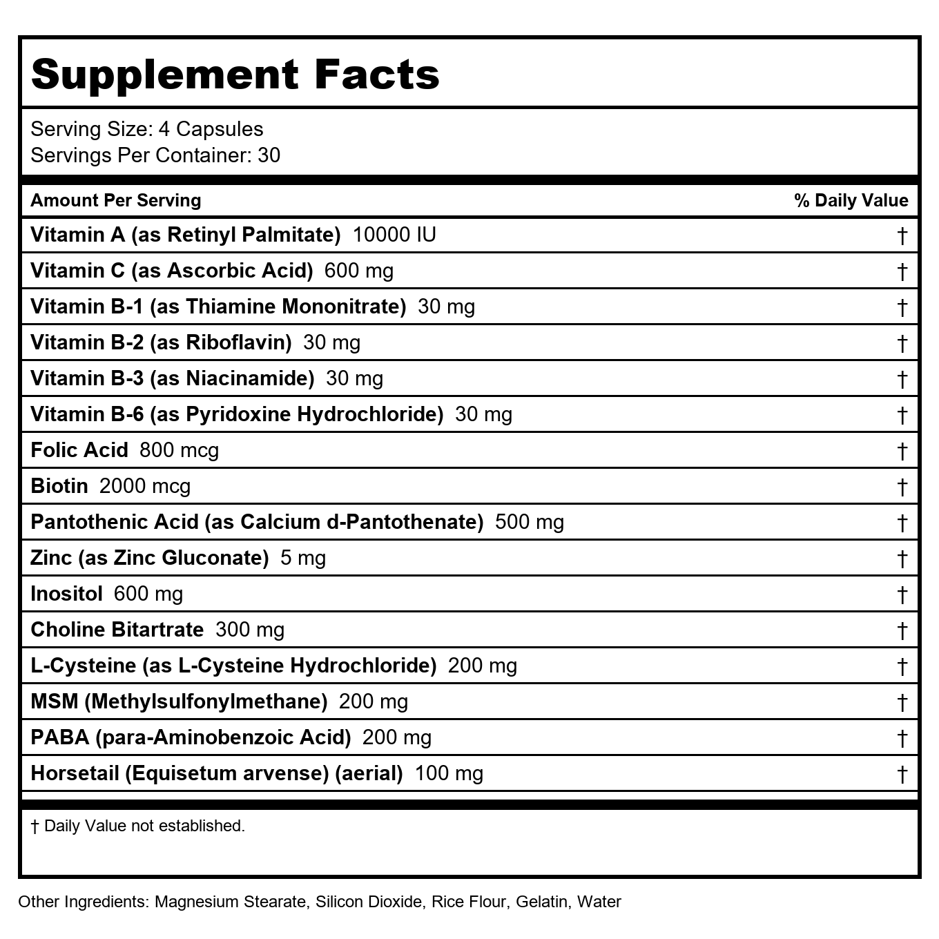 Lifetime Supreme Vital Hair 120 Capsules