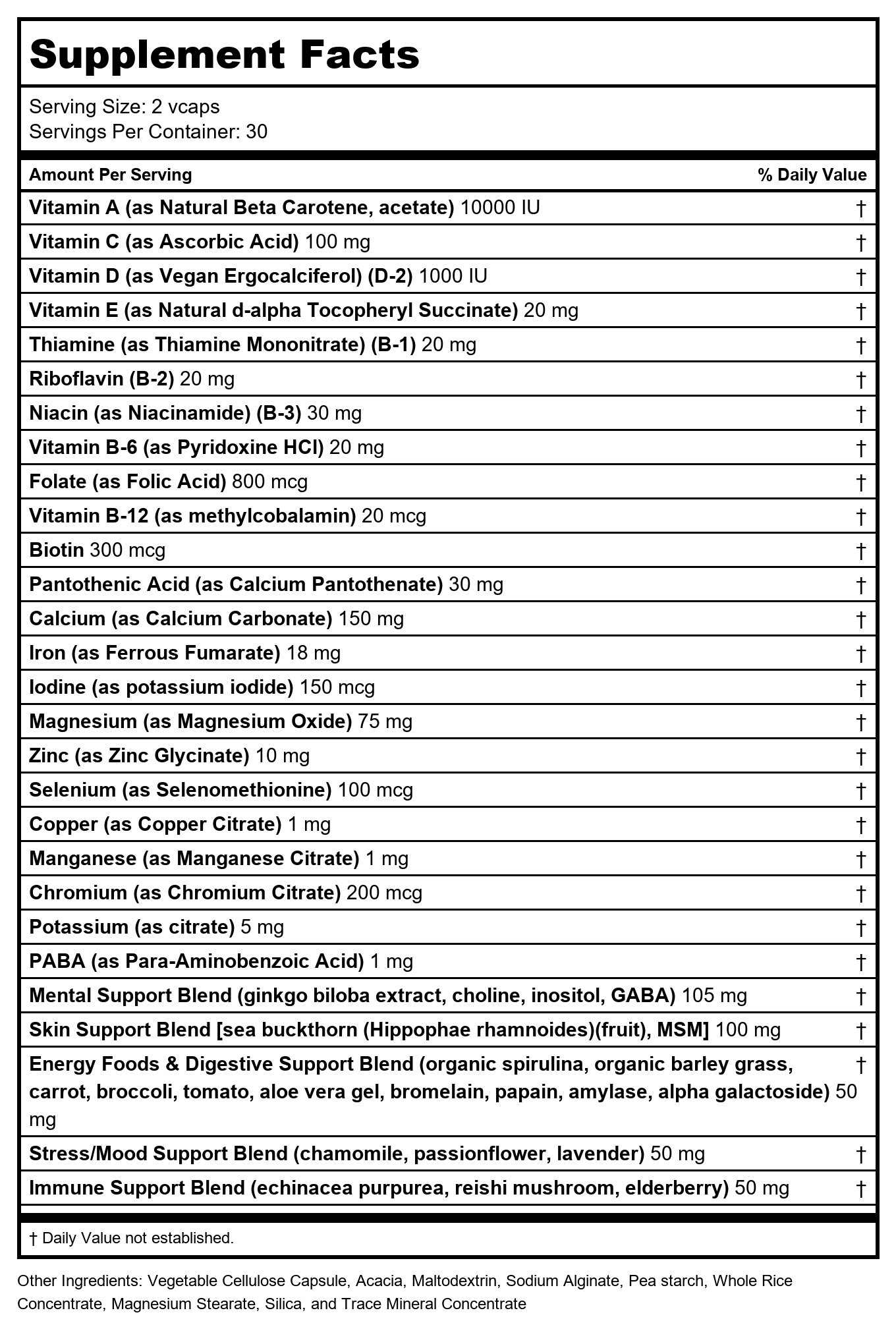 VegLife - Vital Teen Girls Multiple Vitamins & Minerals - 60 Vegan Capsules