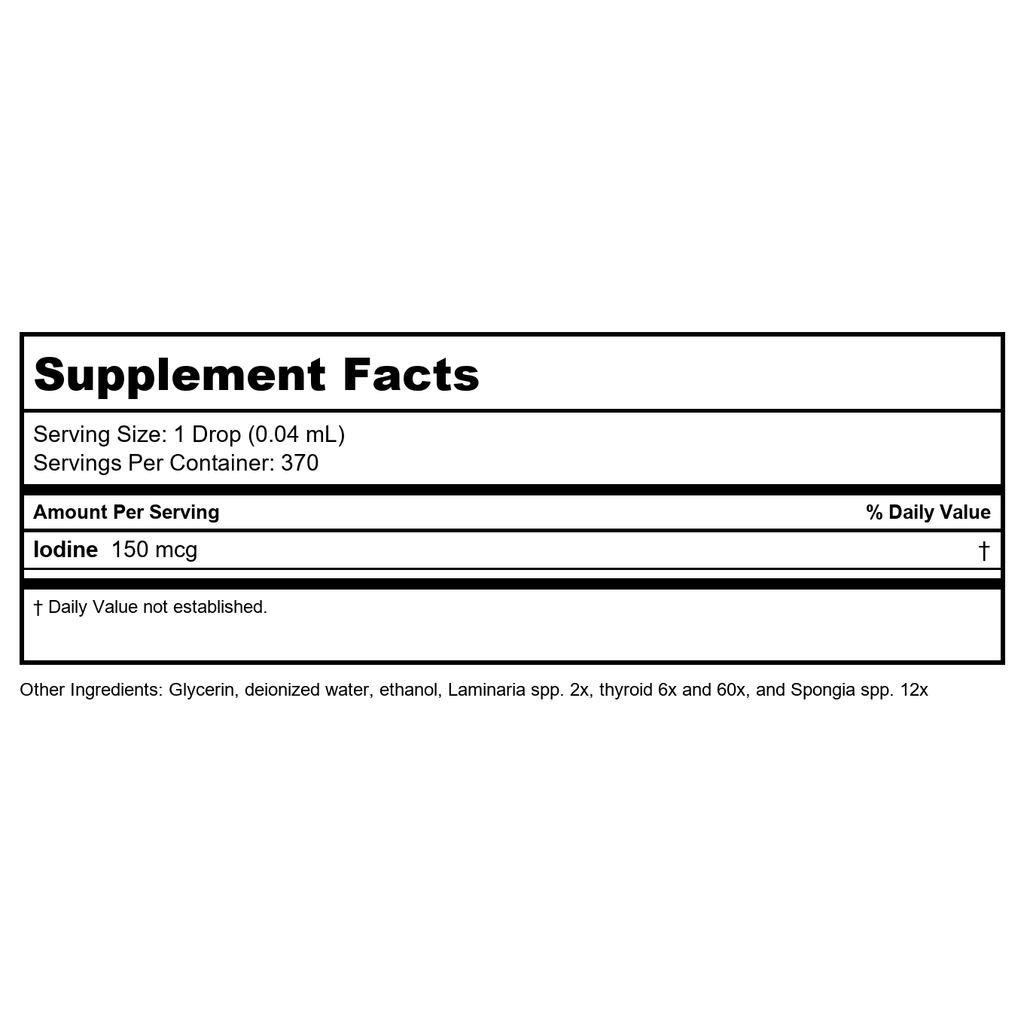 Natural Balance - Thyadine Rich Bio-Available Iodine 150 mcg. - 0.5 oz. (Formerly Trimedica)