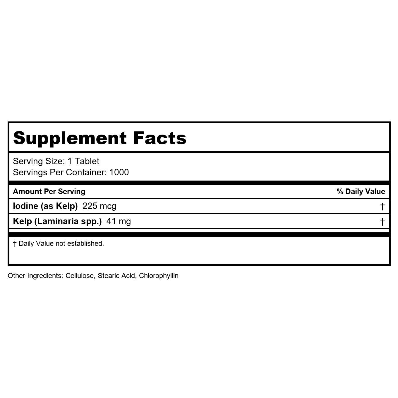 Nature's Life - Icelandic Kelp - 1000 Tablets