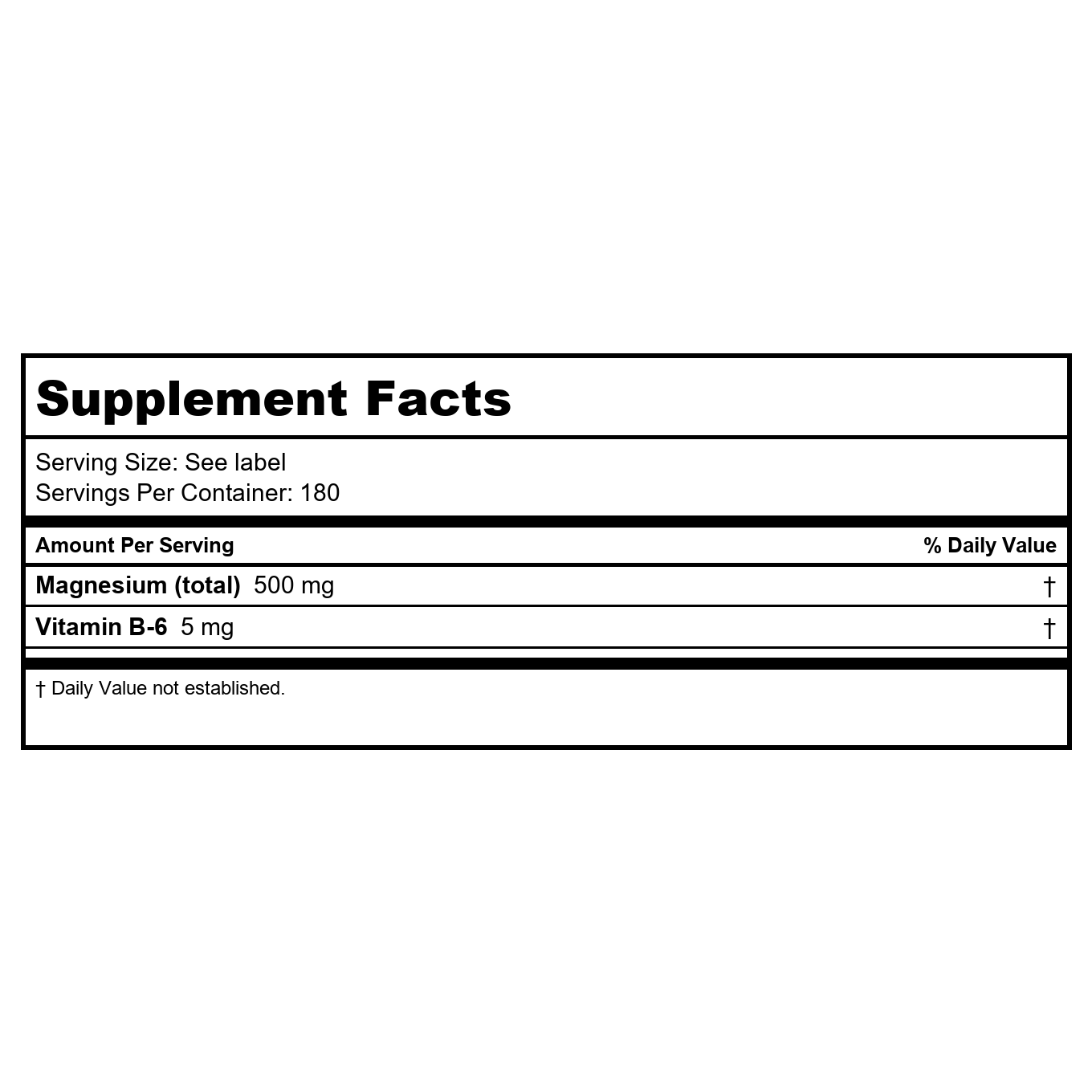 Nature's Life - Magnesium 500 mg. - 180 Capsules