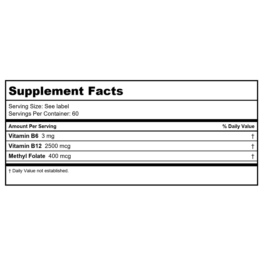 Kal - Vitamin B6 & B12 Methyl Folate Mixed Berry - 60 Micro Tablets