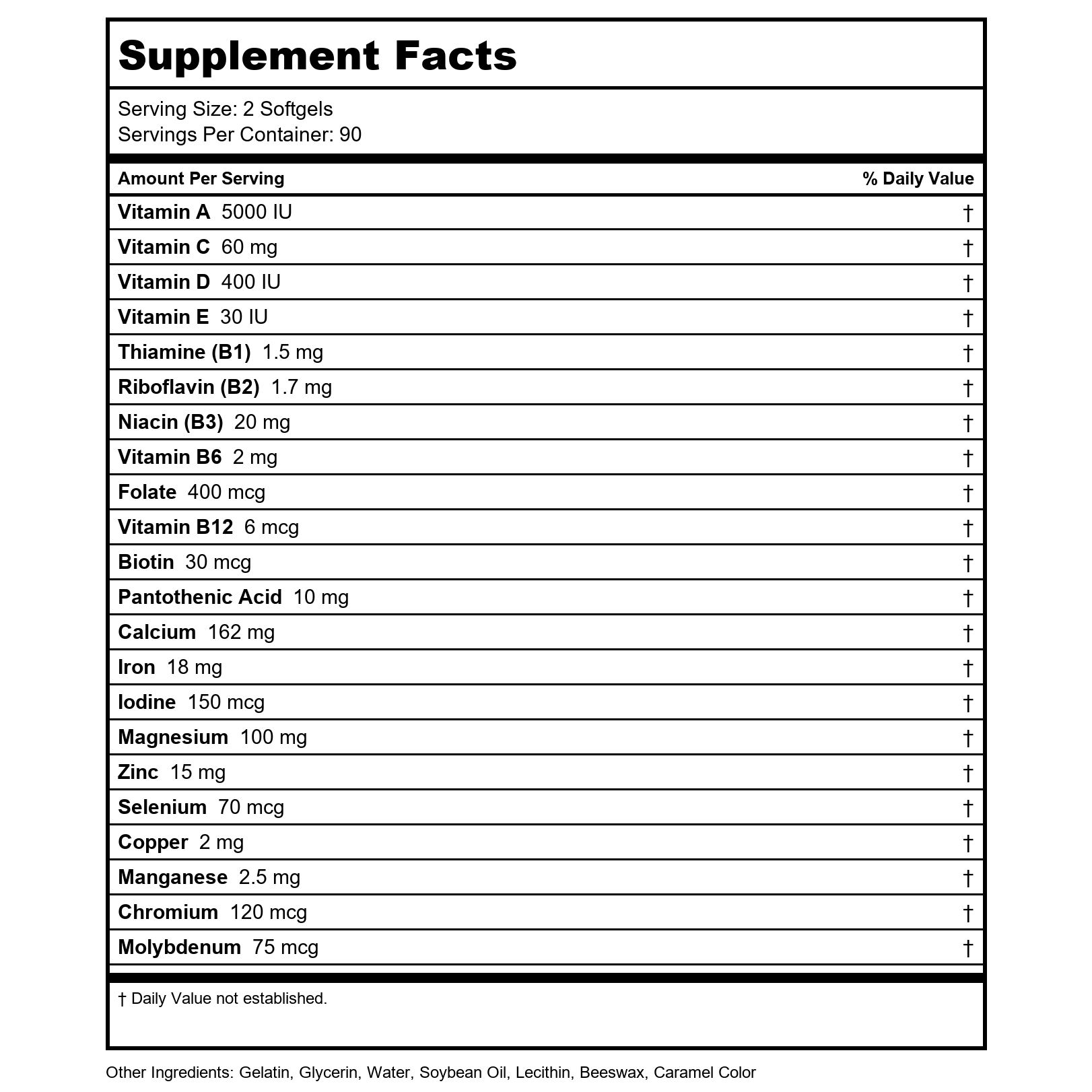 Nature's Life - Soft Gelatin Multiple - 180 Softgels