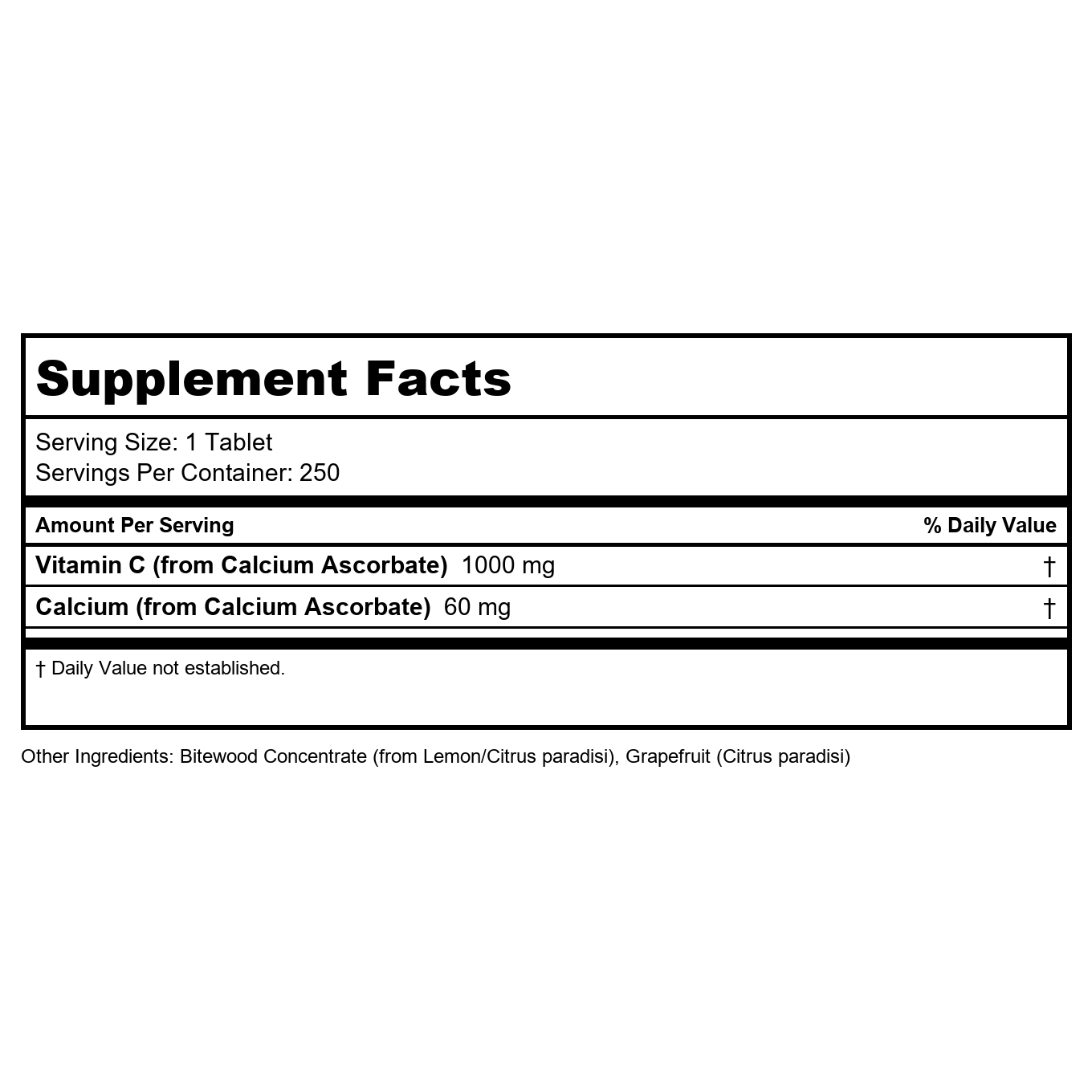 Kal - C Buffered Sustained Released 1000 mg. - 250 Tablets