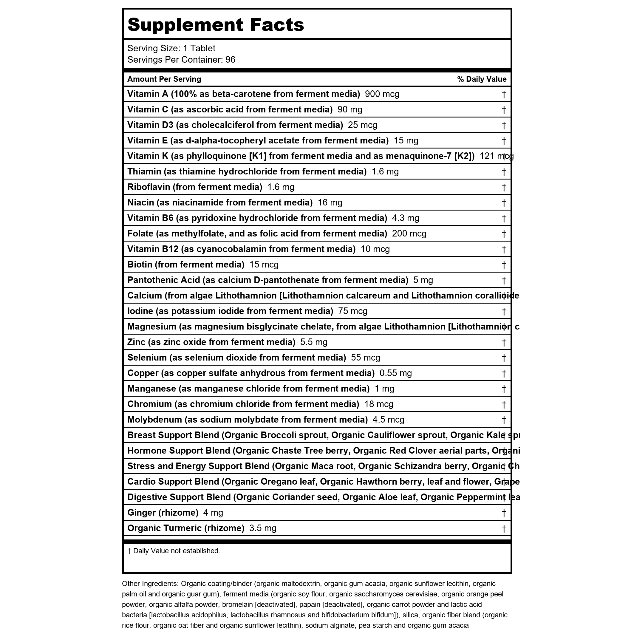 New Chapter - One Daily Every Woman's Multivitamin 40+ - 96 Vegetarian Tablets