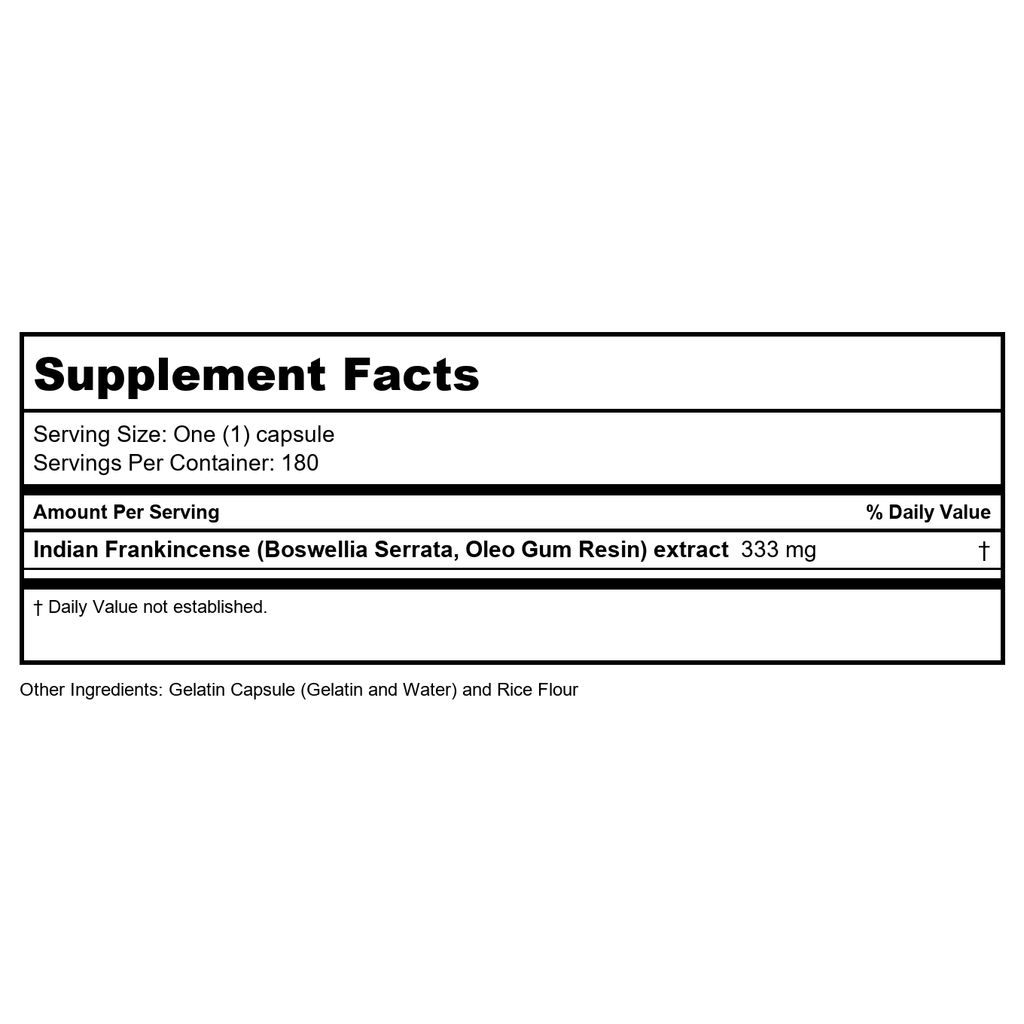 Progena Boswellia Serrata Extract 180 Capsules