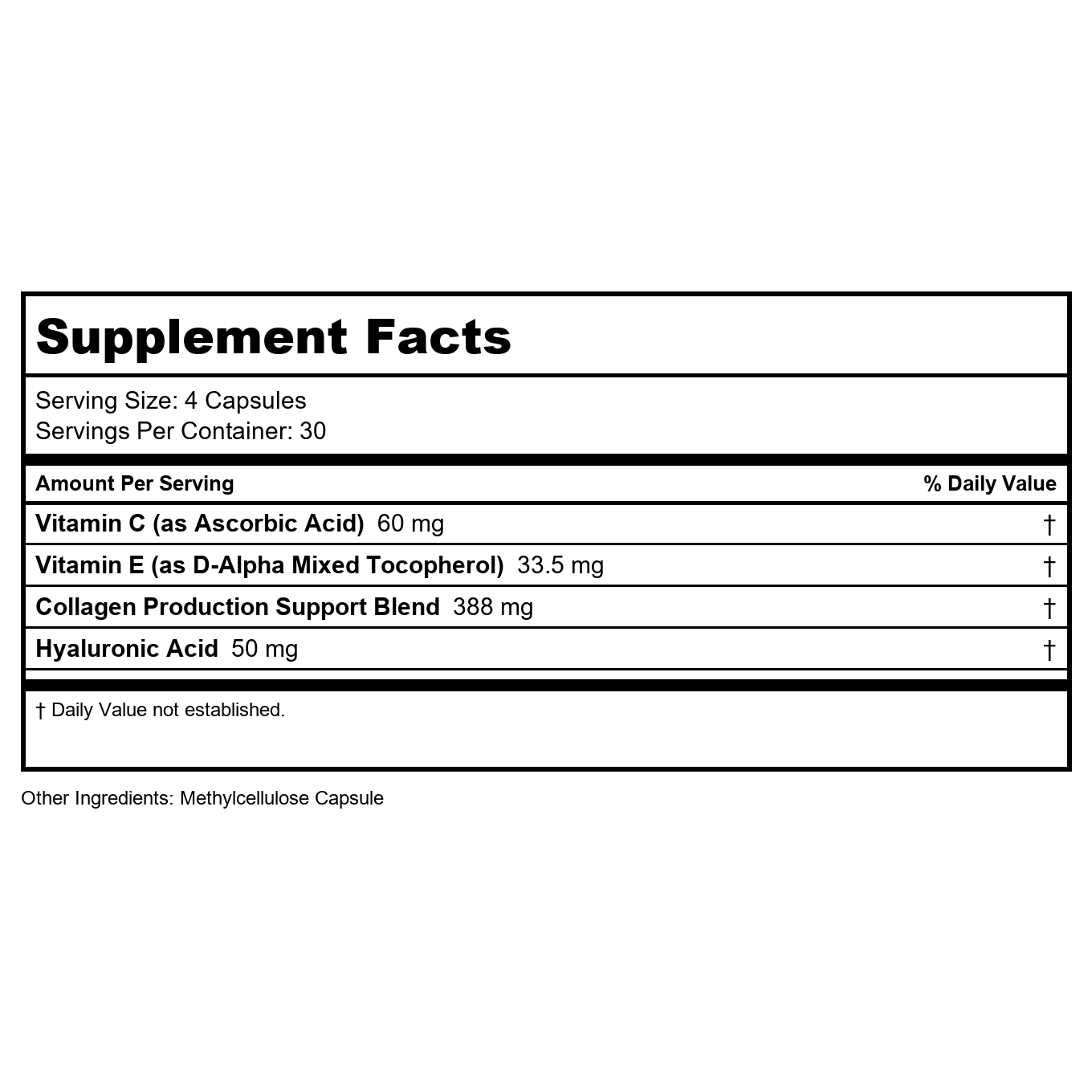Codeage - Biotin Marine Collagen Types I & II Wild-Caught - 120 Capsules