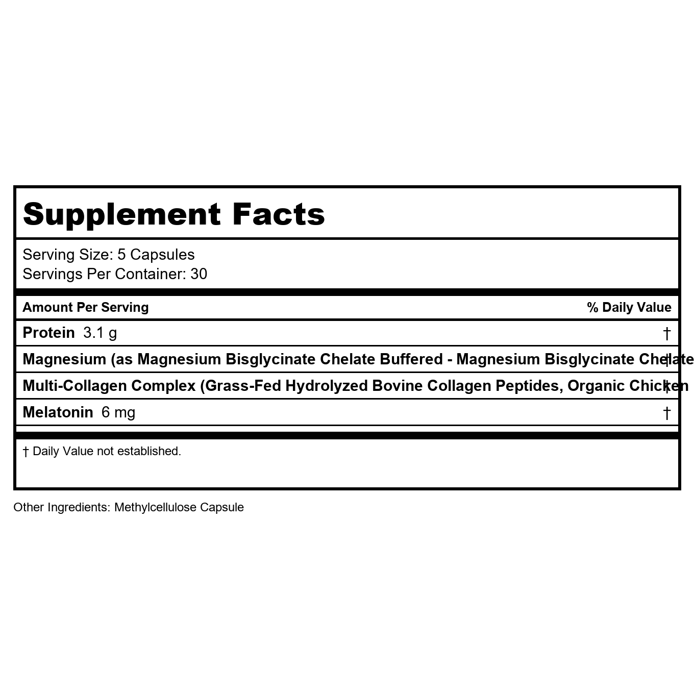 Codeage - Multi Collagen Beauty Night with 5-HTP Lavendar L-Theanine & Melatonin - 150 Capsules