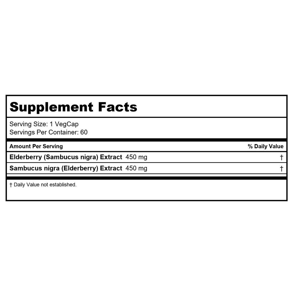 Solaray - Elderberry Sambucus Nigra 450 mg. - 100 Capsules - 2 Pack - 12445