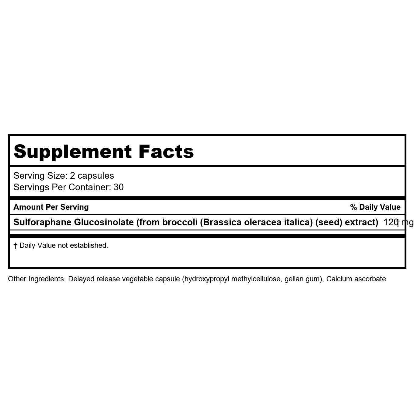 NuMedica BrocColinate 30 Capsules