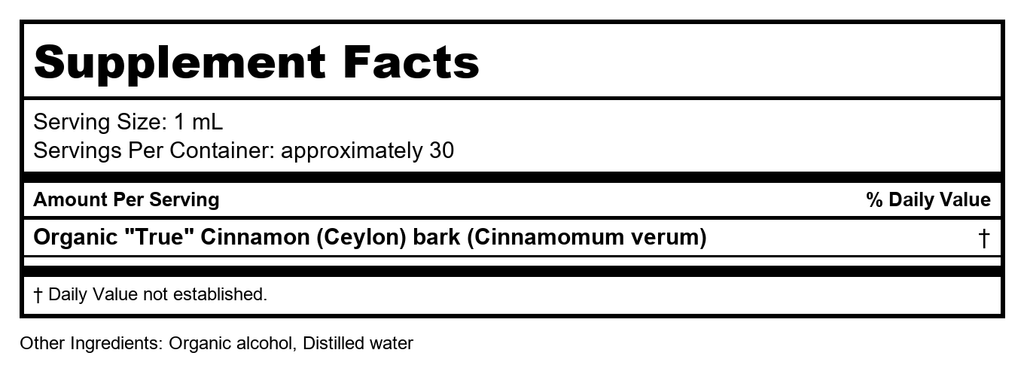 Oregon's Wild Harvest - Organic True Cinnamon Extract (Ceylon) - 1 fl. oz.