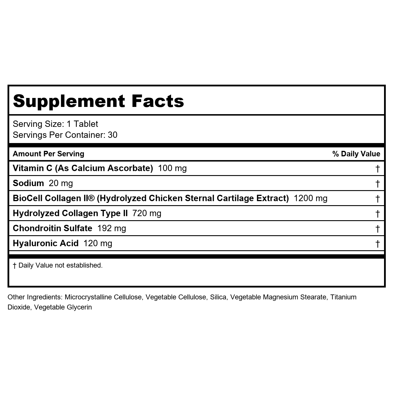 Solgar - Hyaluronic Acid 120 mg. - 30 Tablets - 2 Pack