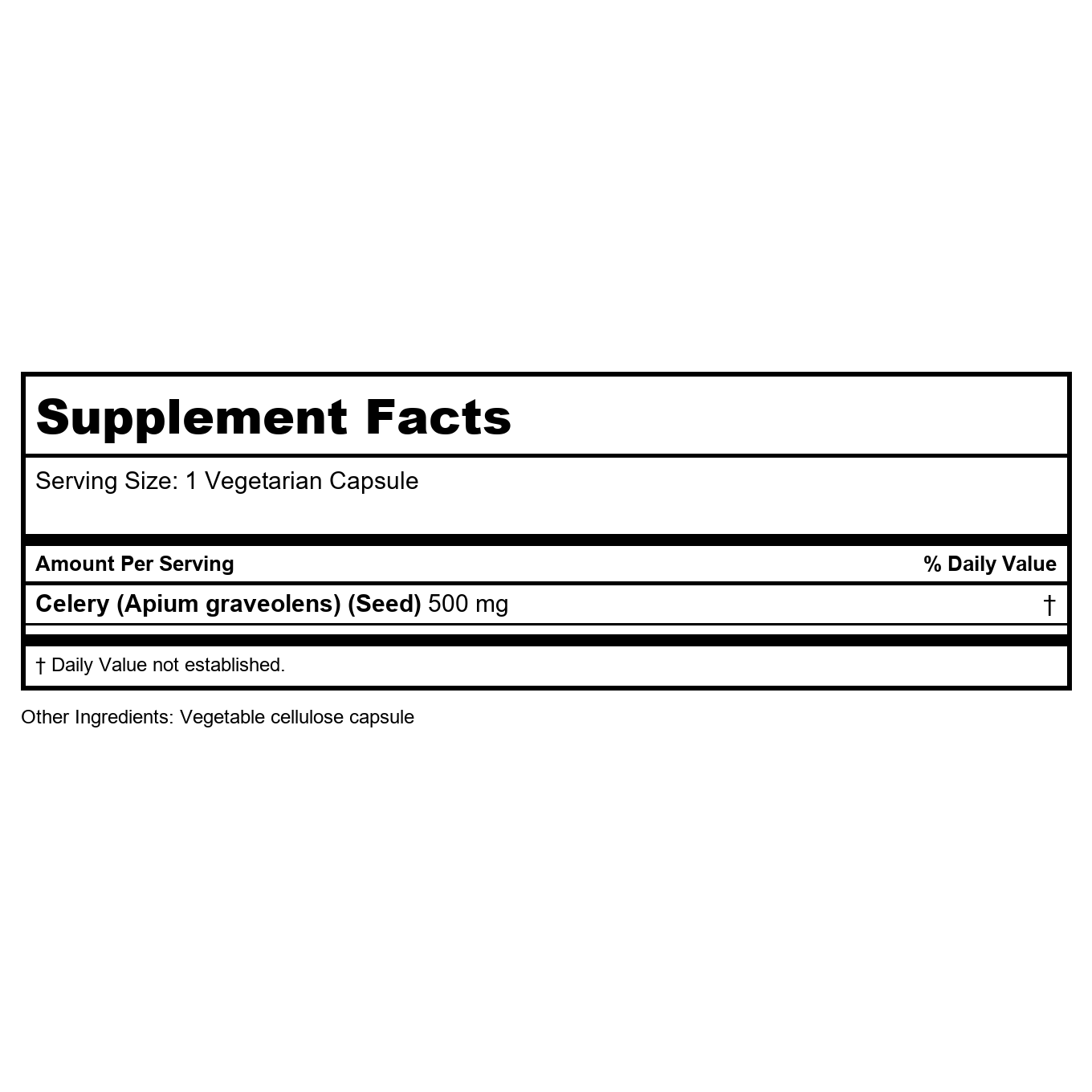 Nature's Life Celery Seed 100 Vcaps  PN 23271