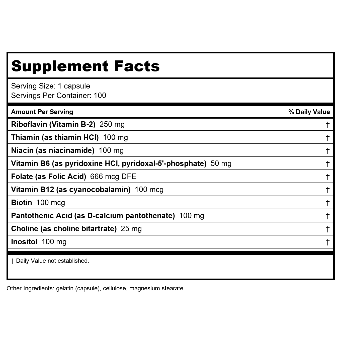 Nature's Life Vitamin B-2 250mg 100 Tablets   PN 00122
