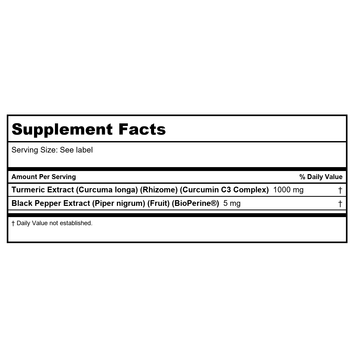 Nature's Lab - Turmeric Extract Curcumin C3 with BioPerine 1000 mg. - 60 Capsules