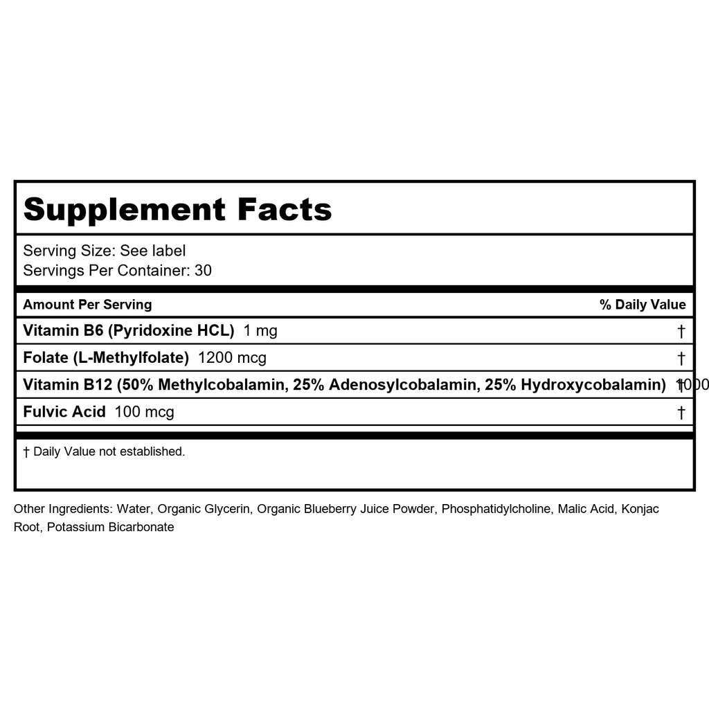 Cymbiotika - Vitamin B12 + B6 Liposomal Delivery Wild Berry - 2 fl. oz.