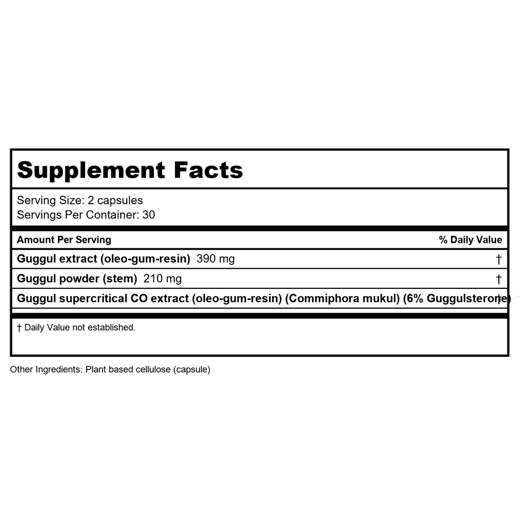 Himalaya Herbal Healthcare - Guggul Cholesterol Support - 60 Vegetarian Capsules