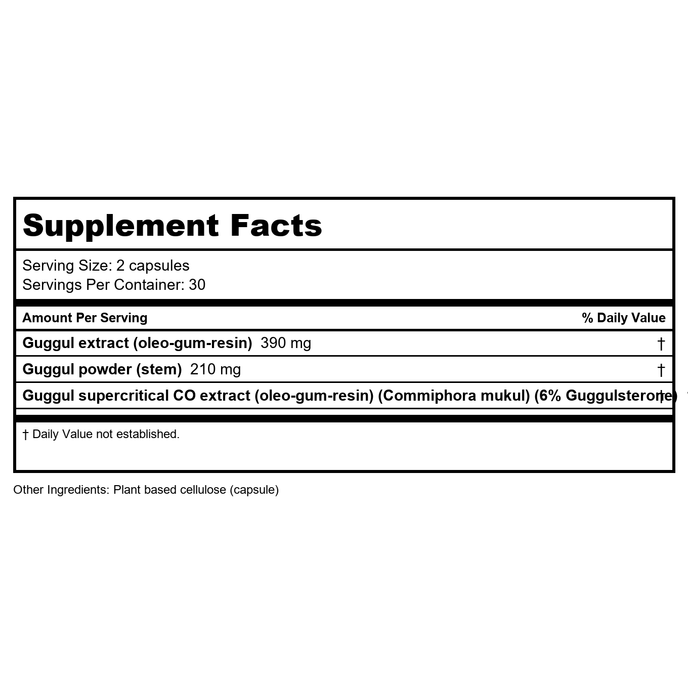 Himalaya Herbal Healthcare - Guggul Cholesterol Support - 60 Vegetarian Capsules