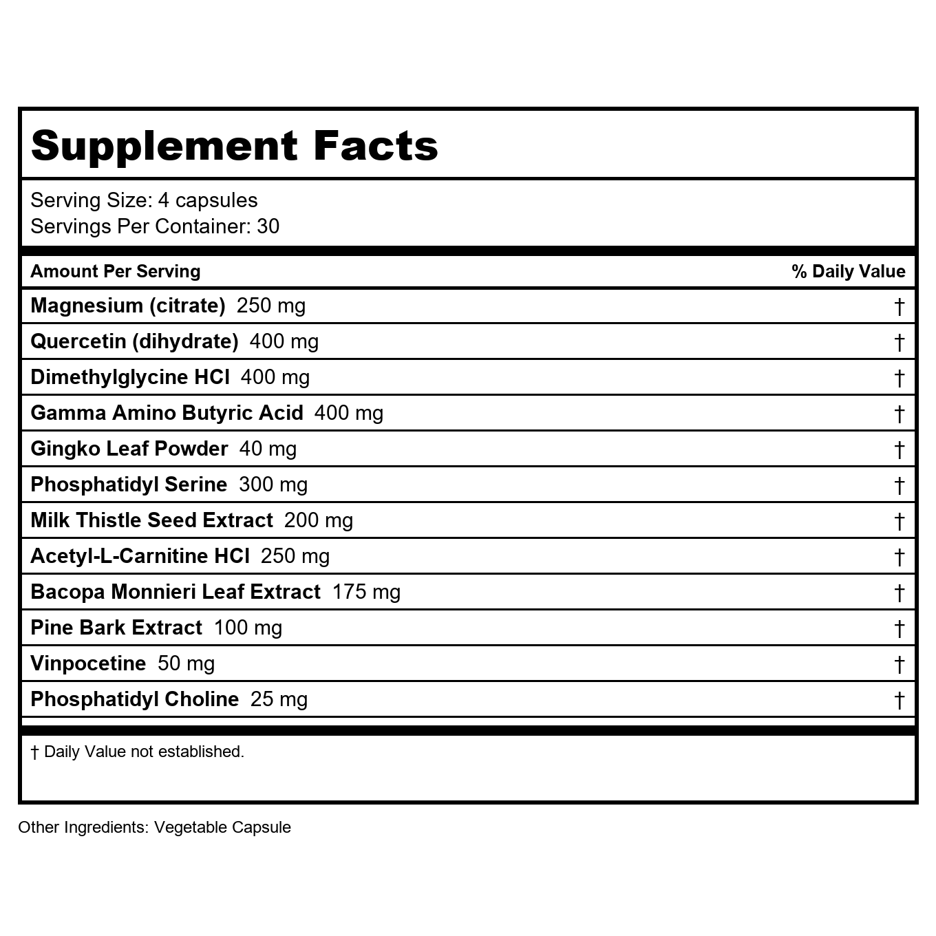 Zahler - AdultFocus Cognitive Health Support - 60 Capsules -