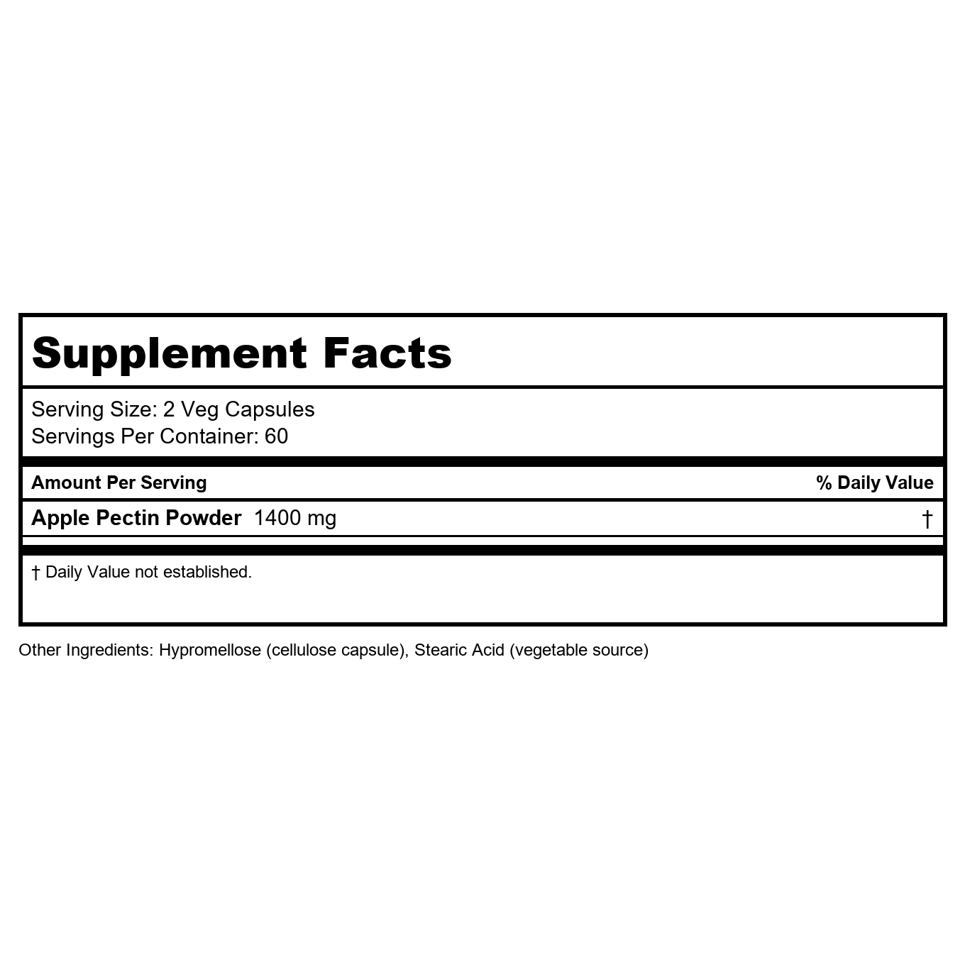 Now Foods Apple Pectin 700 mg 120 Vcaps - 6425 - 6 Pack